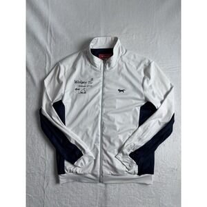 Wolsey Golf Full Zip White Long Sleeve Performance Jacket Men's Large *